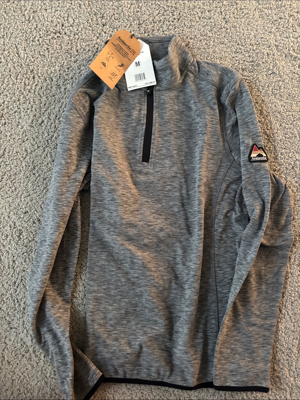 Aviator Nation Men's Heather Gray Half-Zip Pullover